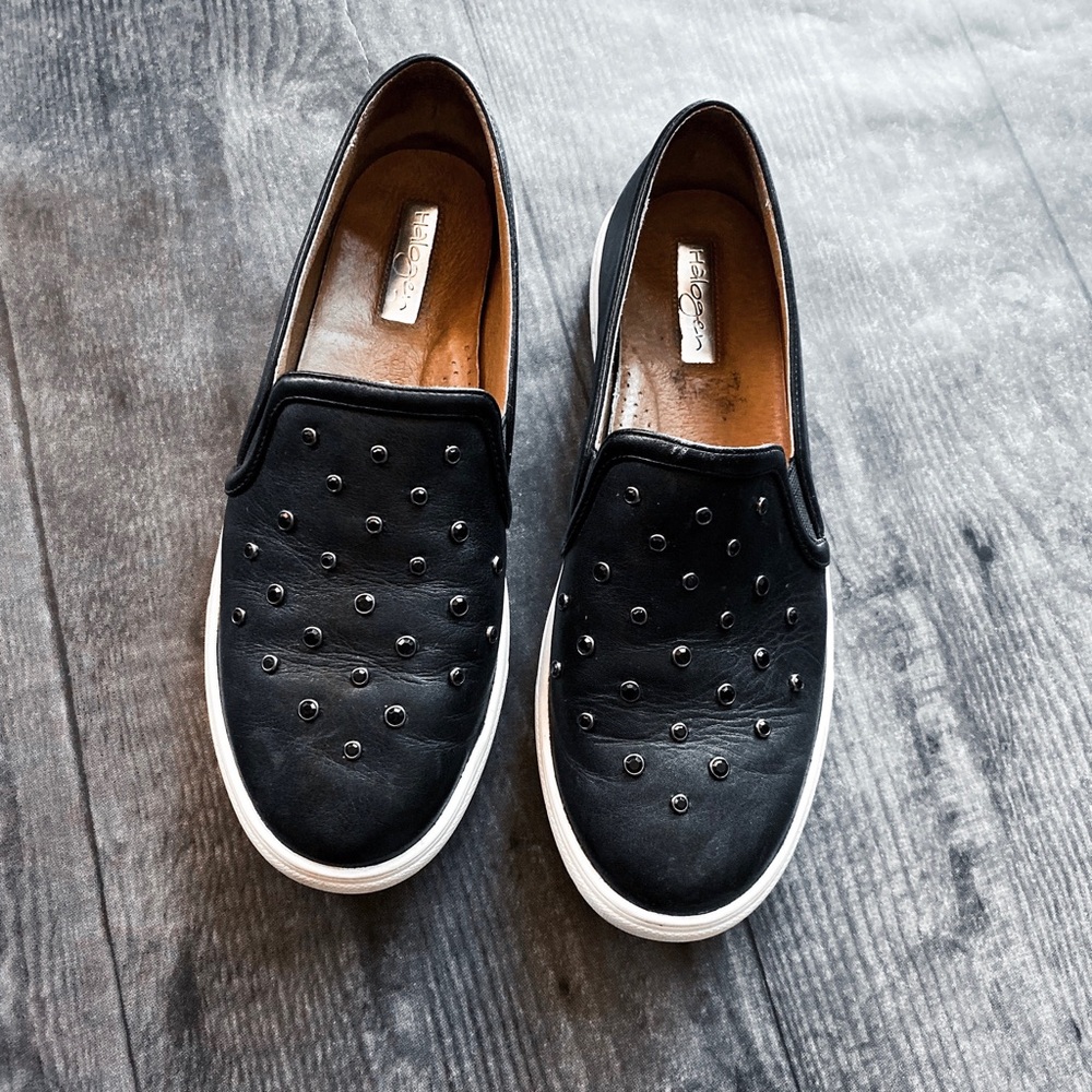 Halogen Slip On Leather Sneakers Size 9.5